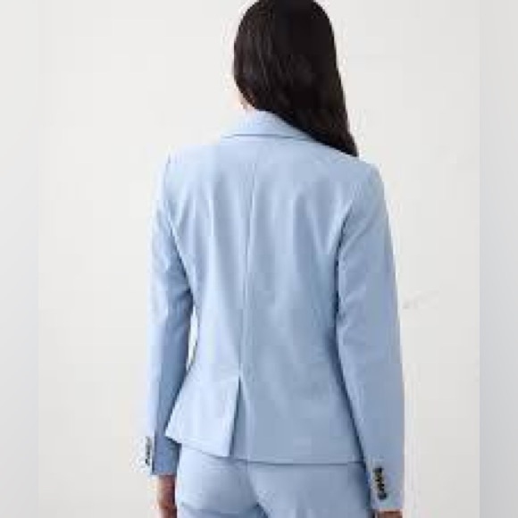 Banana Republic Factory Size 4 Baby Blue Washable Blazer NWT - Picture 3 of 17